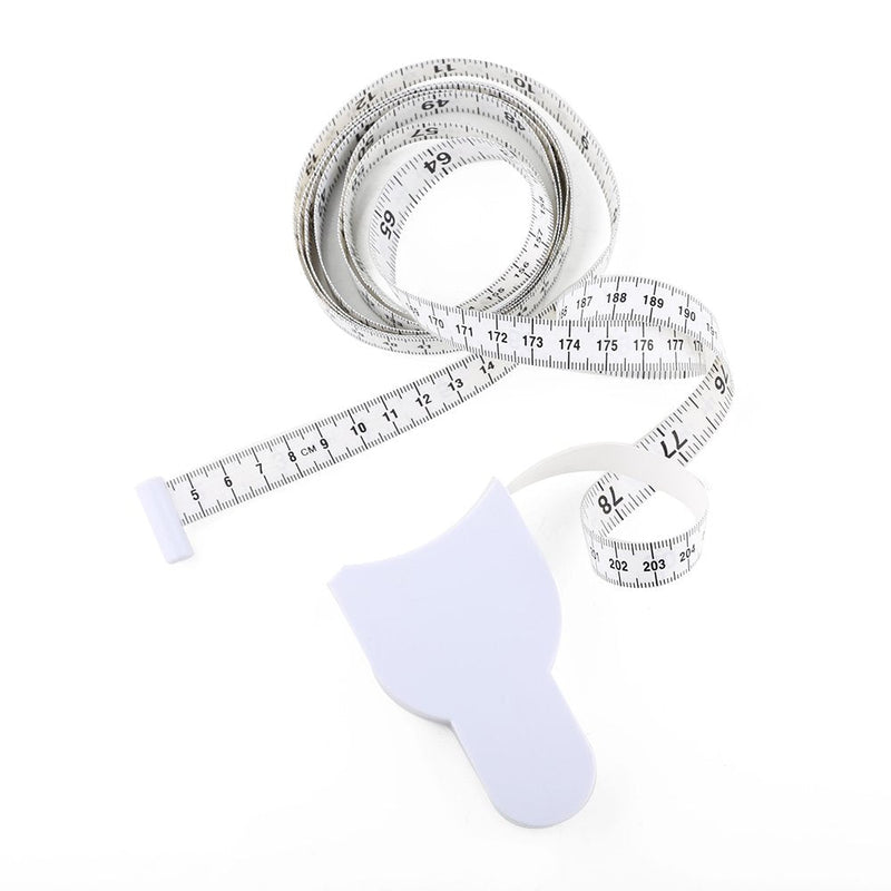 [Australia] - WIN TAPE 80'' 205cm Waist Body Tape Measure with Push Button, Measuring Waist and Arms (White) White 