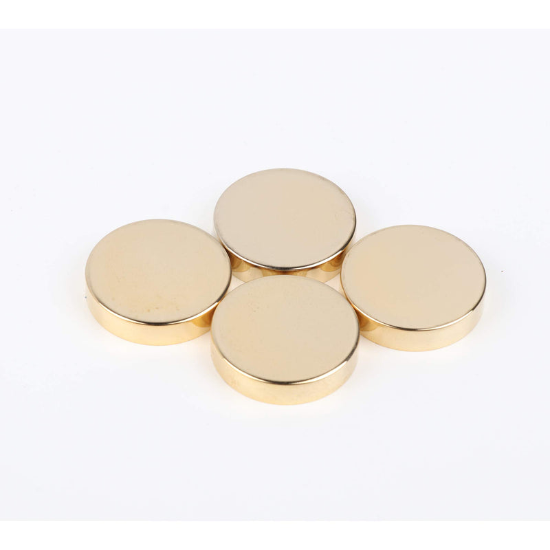 [Australia] - Mirror Screws,Brass Cap Decorative Mirror Nails,1",Polished Gold,4 Pack Circle:1" 