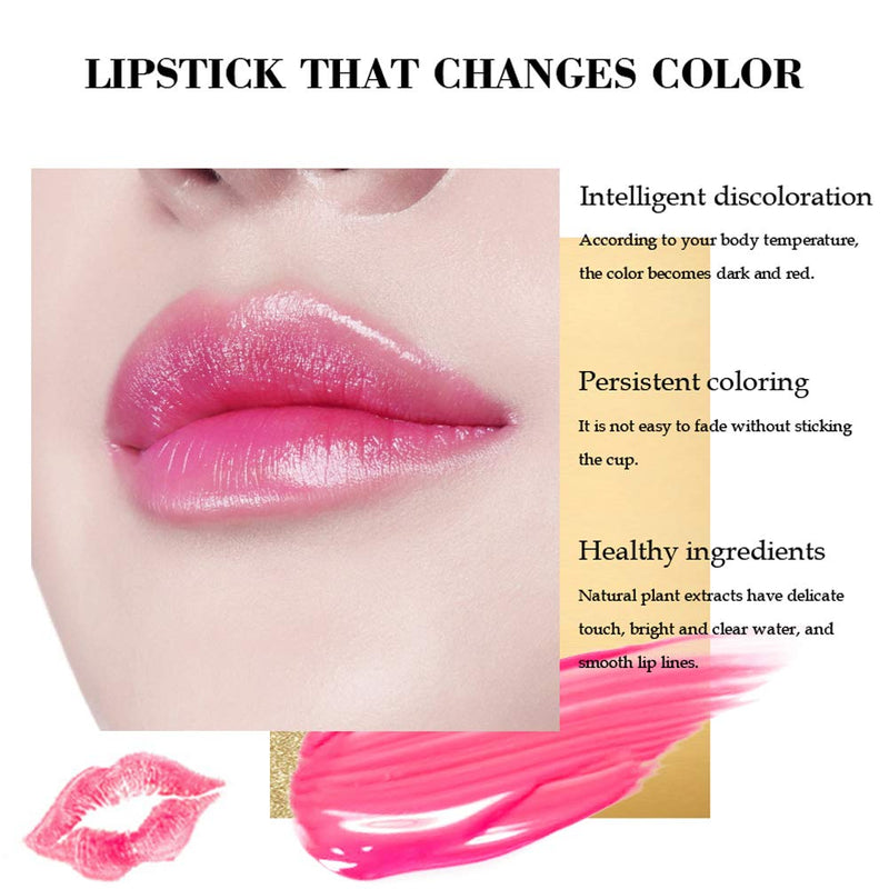 [Australia] - 3 Packs Lipstick Set Magic Temperature Changing Colors Lip Gloss Moisturizing And Waterproof Long Lasting Lip Balm 