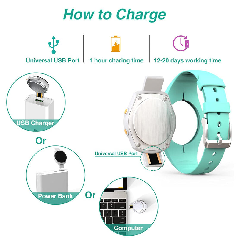 [Australia] - Led Digital Pedometer Watch , Digital Steps Tracker , Non-Bluetooth, Vibrating Alarm Clock, Stopwatch, Great Gift for Children Teens Girls Boys Women Green 
