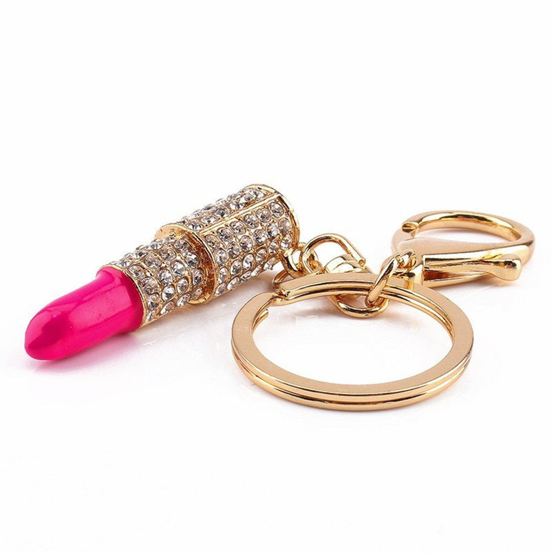[Australia] - QTMY Cute Mini Lipstick Keychain for Women,Keyring Bag Charm Pendant for Girl Woman Lady 