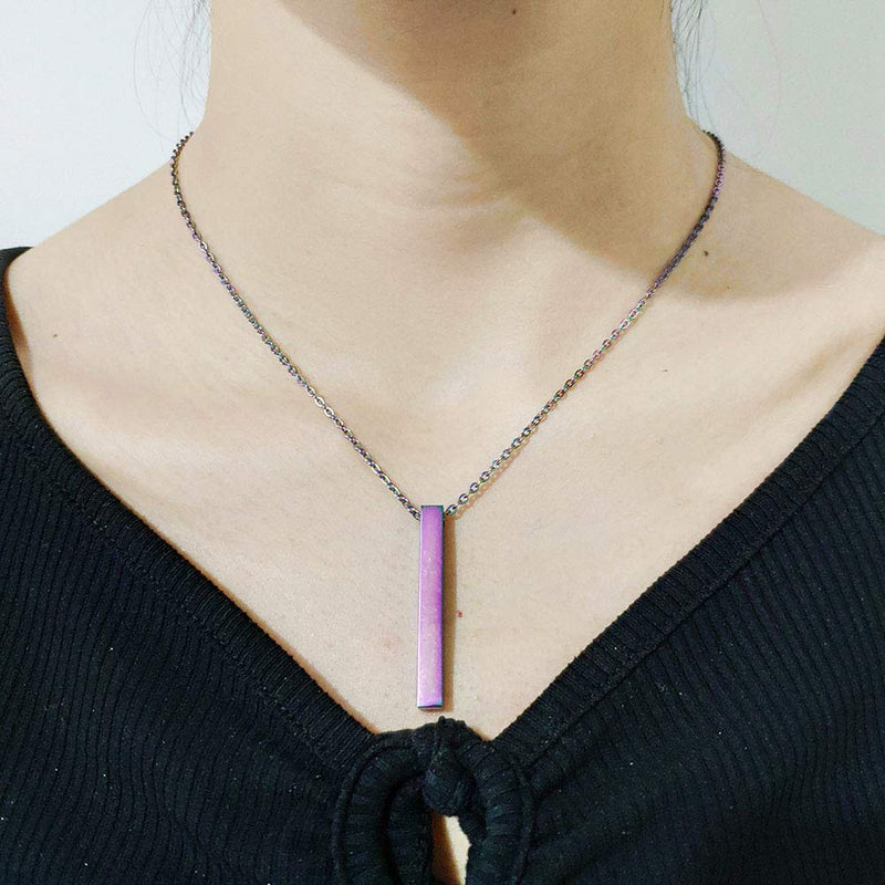 [Australia] - JczR.Y Women Punk Triangle Circle Square Long Bar Tassel Dangle Earring Fashion Jewelry Gift M:Silver Necklace 