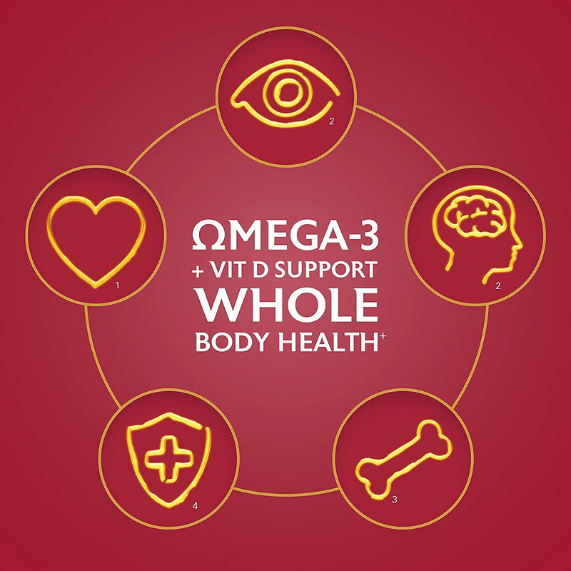 [Australia] - Seven Seas Omega-3 Fish Oil Extra Strength, One-A-Day, Vitamin D, 1250 mg Fish Oil, 750 Mg Omega-3 + 250 mg, 30 High Strength Tablets 