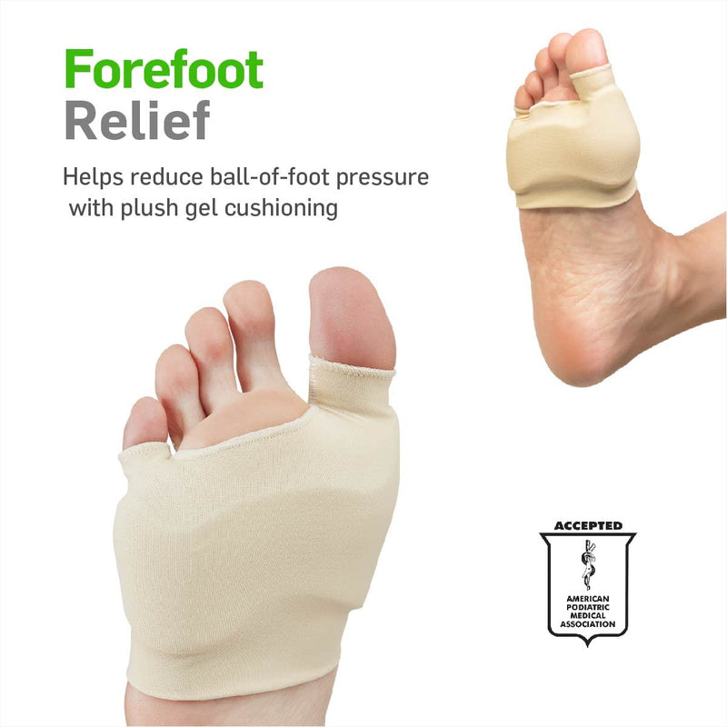 [Australia] - NatraCure Dual Bunion Gel Sleeve w/ Forefoot Cushion (One Piece) Size: Large/X-Large - (1299-MC CAT) - For Relief from Pressure, Friction, Tailor & Hallux Valgus Pain Large/X-Large (Pack of 1) 
