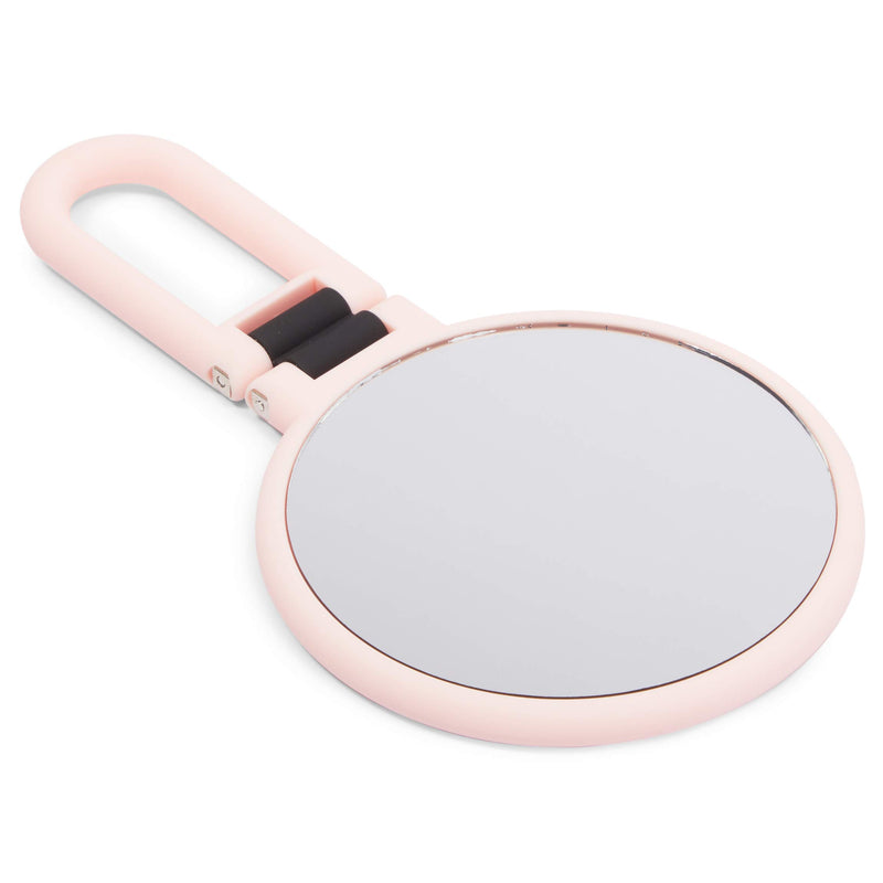 [Australia] - Pink Handheld Magnifying Mirror for Makeup, 1/10x Magnification (5.5 in) 