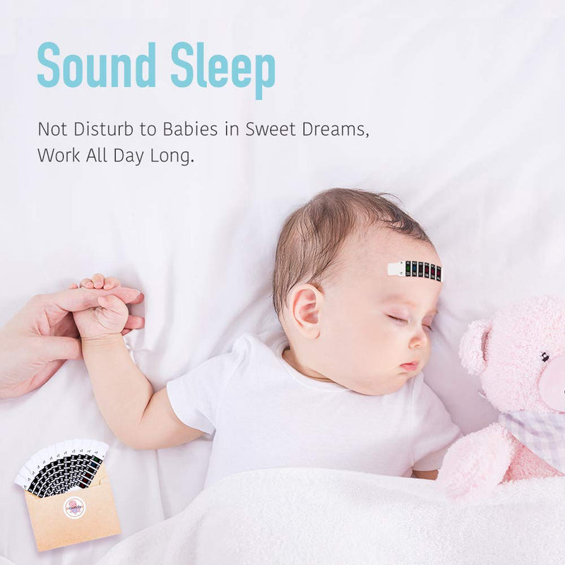 [Australia] - 12 PCS Forehead Head Strip Thermometer Fever Body Baby Child Kid Adult Check Test Temperature Monitoring Safe Non-Toxic 95-104 ℉ 