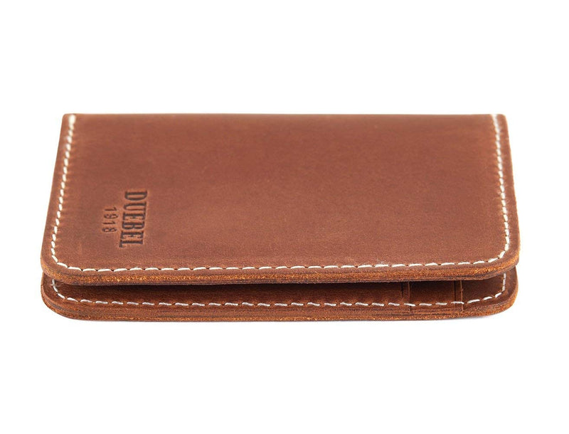 [Australia] - DUEBEL Full-grain Genuine Leather Slim Front Pocket Wallets, Minimalist Thin Card Holder, Card Case Wallet Dbl01-brown With Magnet 