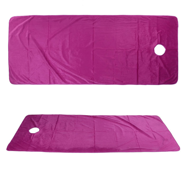 [Australia] - Beauty Salon Bed Sheet with Face Hole, Table Cover for Massage, Spa Massage Bed Coverlet, Soft Bed Cover Protector, Spa Steam Massage Towel, Massage Table Face Hole Towel 