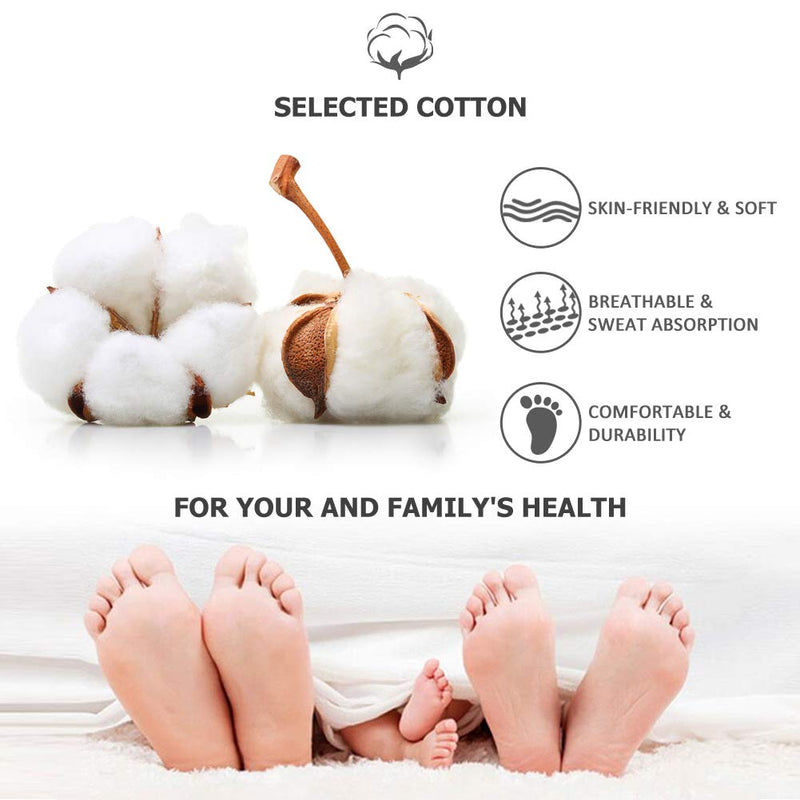 [Australia] - KitNSox Diabetic Crew Socks Mens Womens Cotton Seamless Cushion Non Binding Socks 1/3/6 Pack M/L/XL 6 Pack Beige Medium 