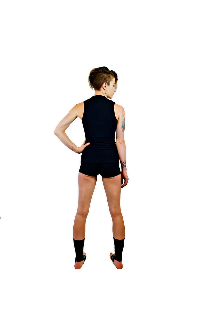 [Australia] - Mighty Grip Black Pole Dancing Ankle Protectors with Tack Strips for Gripping The Pole (1 Pair) Large 