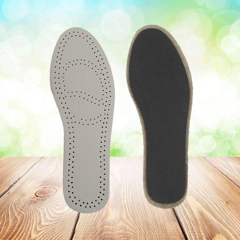 [Australia] - Healifty 1 Pair Leather Insoles Breathable Sweat Absorb Sport Inserts Shoes Cushions for Men Women Size 39-40 