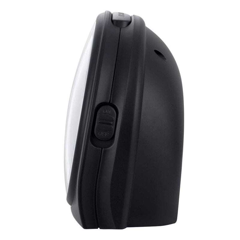 [Australia] - 5.5" Silent Analog Alarm Clock Non Ticking, Gentle Wake, Beep Sounds, Increasing Volume, Battery Operated Snooze and Light Functions, Easy Set, Black (Best for Elder) 
