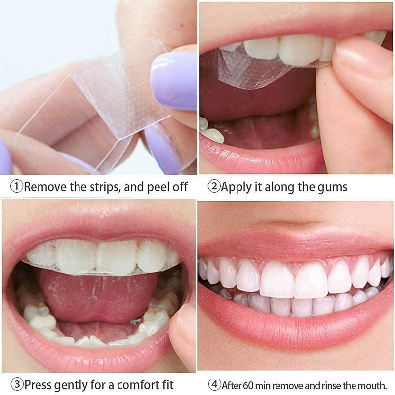 [Australia] - Teeth Whitening Strips,Teeth Bleaching,Teeth Whitening Kit,Teeth Whitening Strips Advanced Double Elastic Gel Strips Kit 14 Pcs 7 Treatments 28 Count (Pack of 1) 