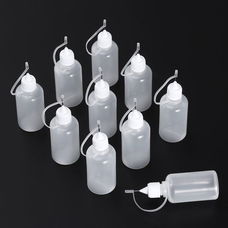 [Australia] - Milisten 10Pcs 30ml Needle Tip Glue Bottle Applicator DIY Quilling Tool Precision Bottle Squeeze Bottle 