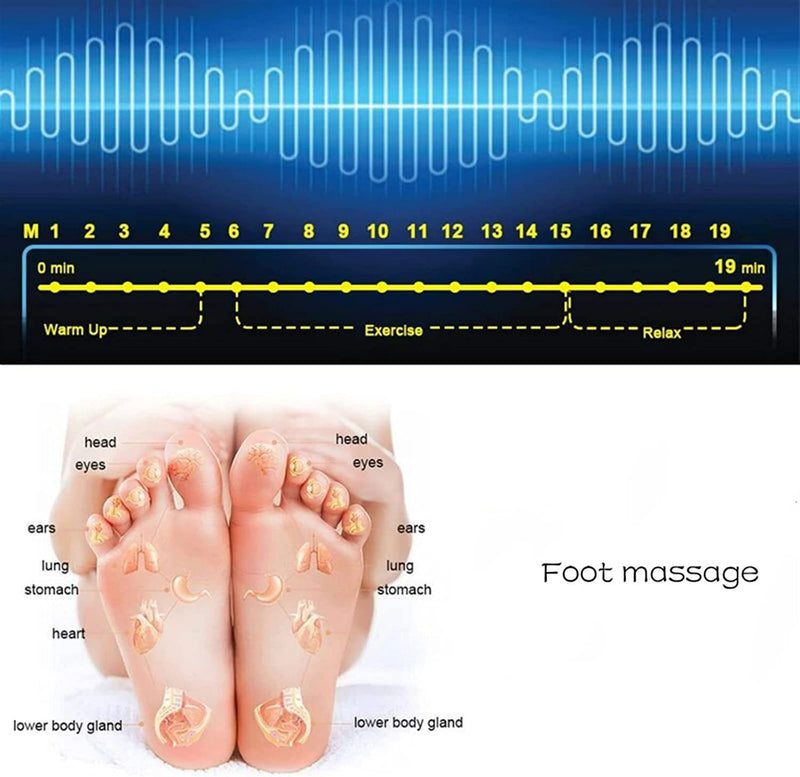 [Australia] - Folding Portable Electric Massage Mat,Reflexology Electronic Feet Massager for Pain and Circulation,EMS Foot Massager,ortable Leg Massage Machine with 8 Modes,USB Rechargeable 
