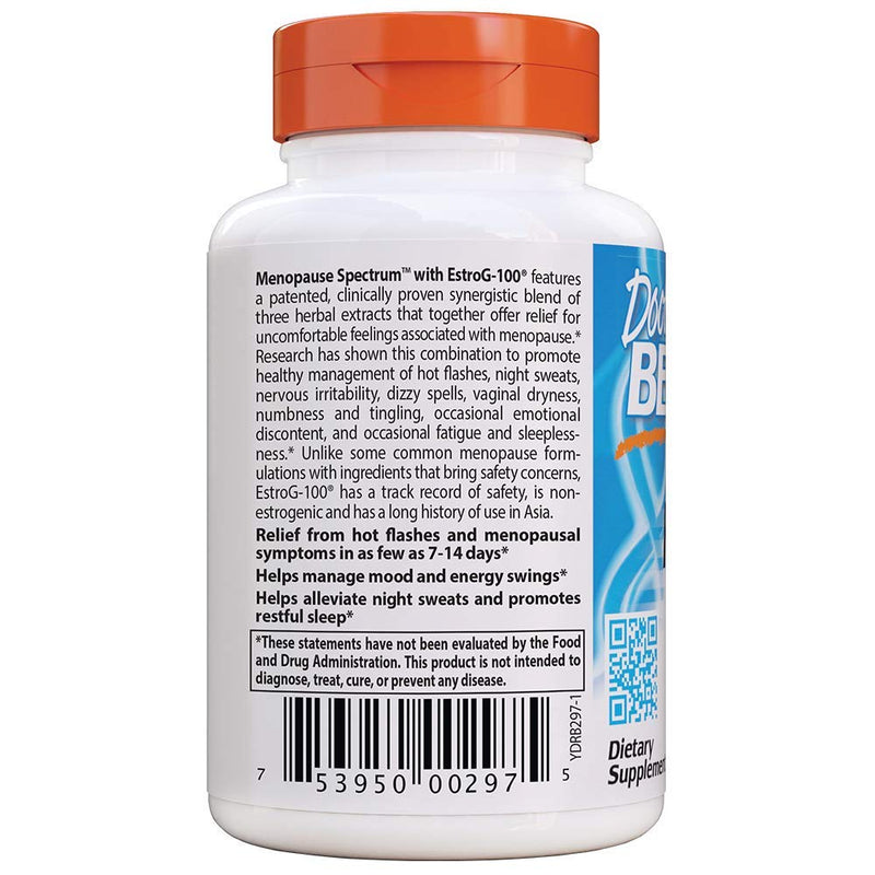[Australia] - Doctor's Best Menopause Spectrum with EstroG-100, Non-GMO, Vegan, Gluten Free, Soy Free, Veggie Caps, 30 Count 