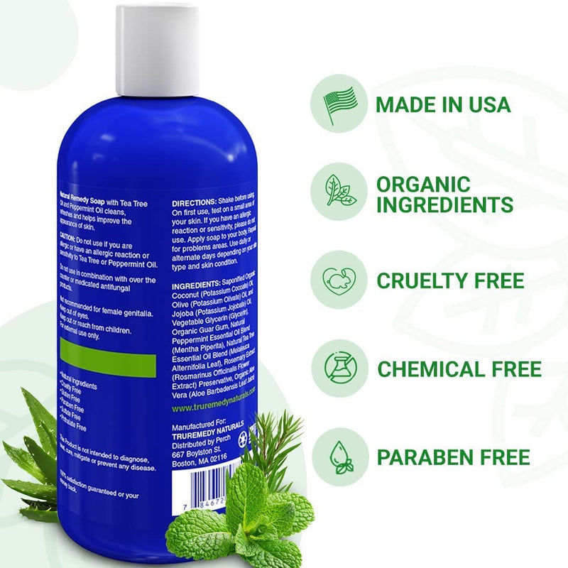 [Australia] - Remedy Tea Tree Oil Balm & Body Wash Bundle | Helps Body Odor, Athlete's Foot, Jock Itch, Ringworm, Yeast Infections, Skin Irritations, Eczema, Rashes for Women/Men | 100% Natural Tea Tree Mint & Aloe 