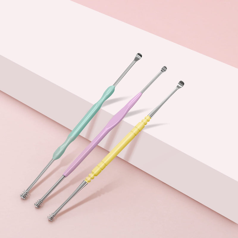 [Australia] - Gemice Ear Pick Earwax Removal Kit, Ear Cleansing Tool Set, Ear Curette Ear Wax Remover Tool with Cleaning Brush and Storage Box (6 Pcs) 