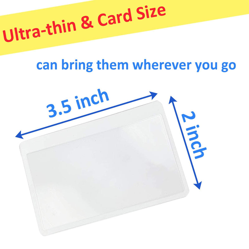 [Australia] - MagDepo Magnifying Sheet 2 Pack 3X PVC Page Size with 2 Bonus Card Magnifier and Pouches, Magnifying Glass for Reading Small Patterns, Maps and Books 