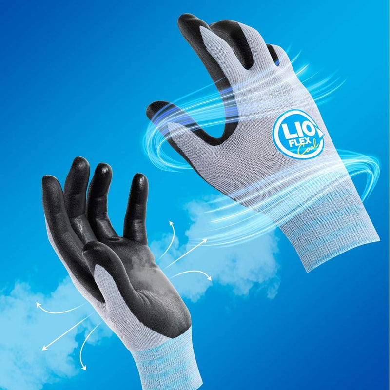 [Australia] - LIO FLEX Cool Working Gloves UV Protection Quick Drying Breathable 3 Pairs Small 