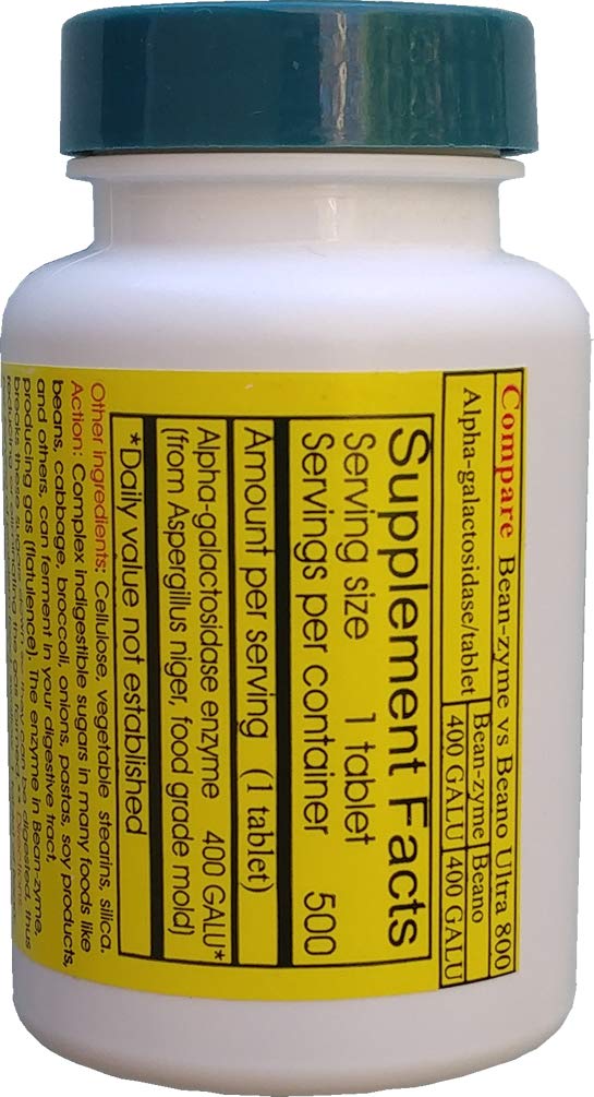 [Australia] - 500 Count Bean-Zyme is 400 Galu per Tablet 