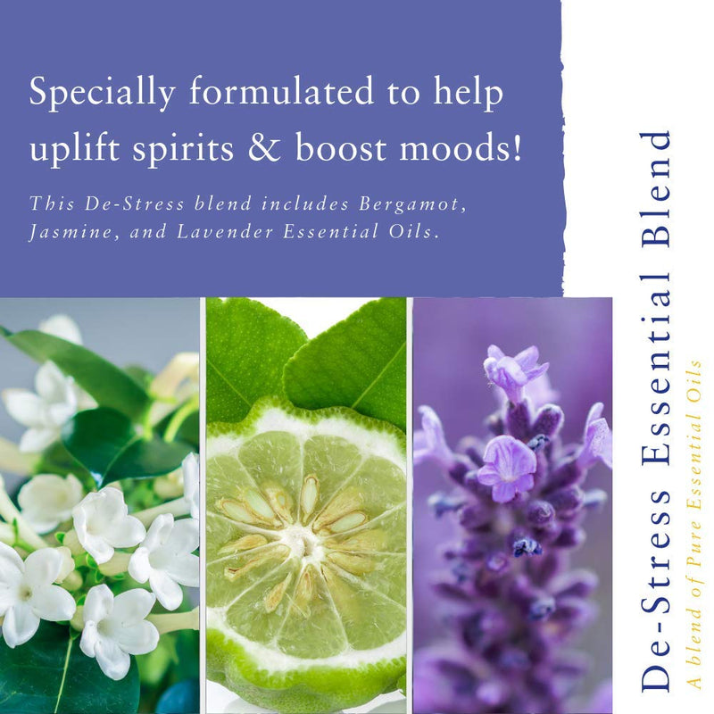 [Australia] - Absolute Aromas De-Stress Essential Oil Blend 10ml - 100% Pure Lavender, Jasmine, Frankincense and Ylang Ylang Essential Oils for Diffusers & Aromatherapy 