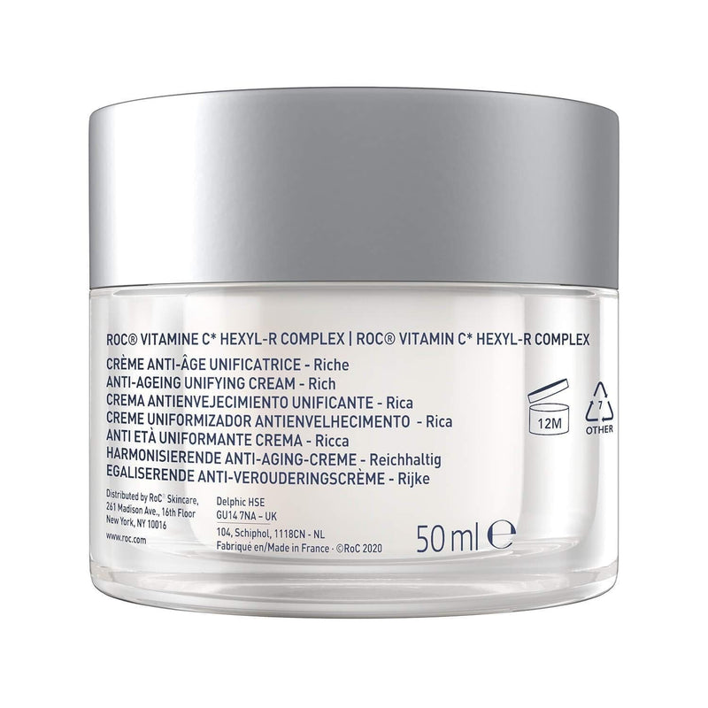 [Australia] - RoC - Multi Correxion Revive and Glow Unifying Cream Rich - Vitamin C - Anti-Wrinkle and Ageing - For Plumper-looking Skin - 50 ml 