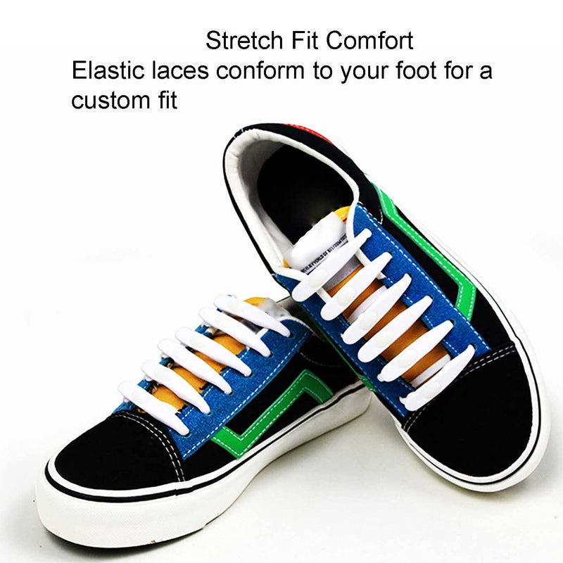 [Australia] - 2Pair Elastic No Tie Shoelaces,Sneakers,One Size Fits All Adult Kids Shoes Black+grey 2pairs 
