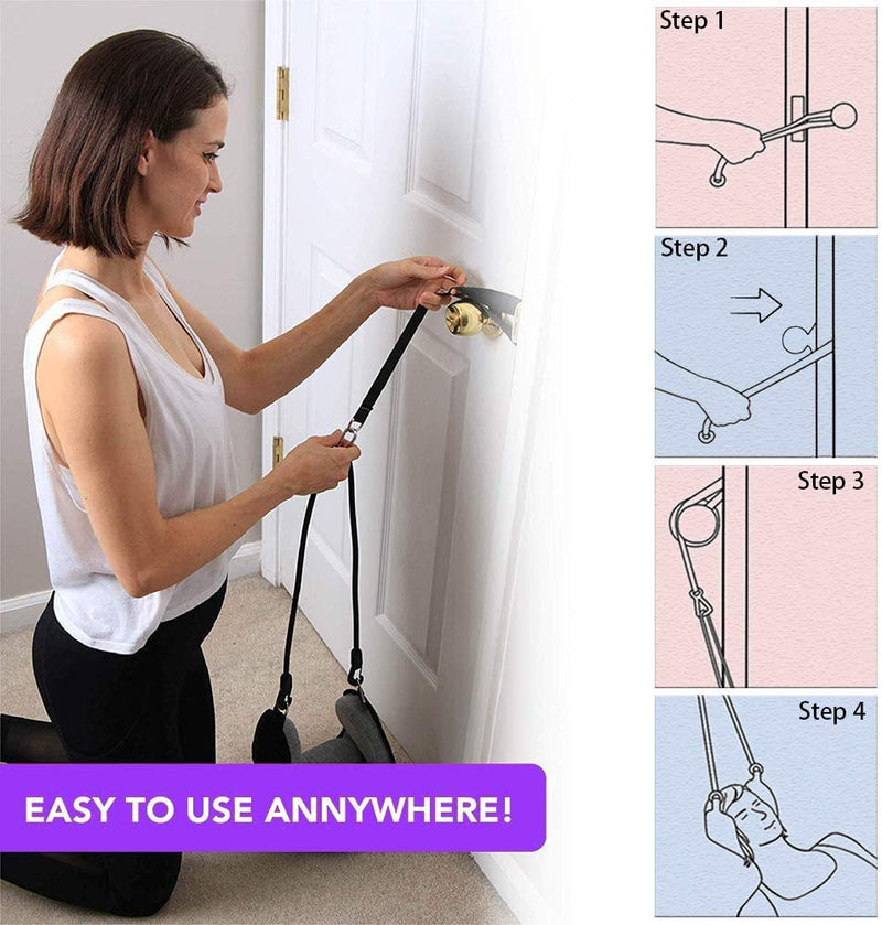 [Australia] - Rarurko Hammock for Neck,Portable Decompression Cervical Traction Device,Head Hammock for Neck Shoulder Pain Relief and Physical Ther 