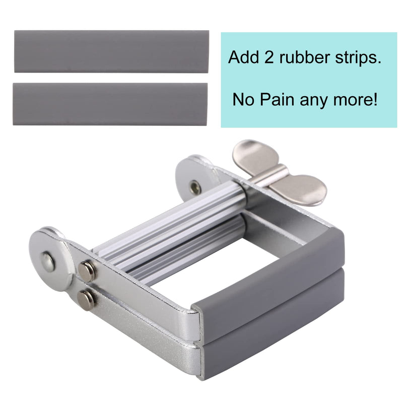 [Australia] - Toothpaste Squeezer, Metal Toothpaste Tube Squeezer Paint Tube Wringer for Artist, Hair Salon, Painter… (Silver) Silver 
