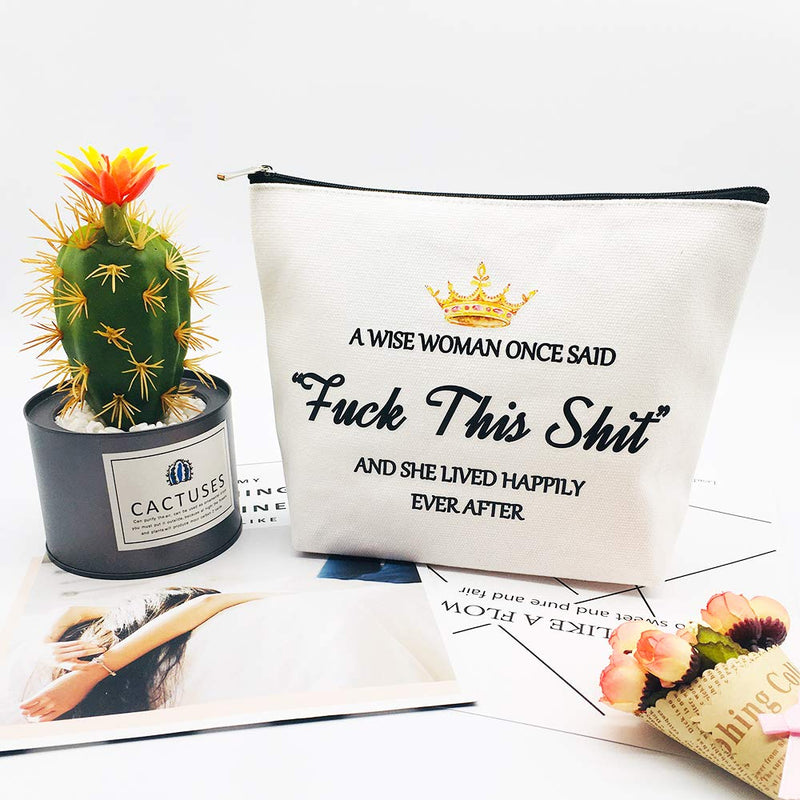 [Australia] - Birthday Gifts for Women Mom Best Friend Mothers Day Gifts Unique Retirement Gifts A Wise Women Once Said Makeup Bag for Coworker Friendship Her Nurse Teacher Wife Sister 