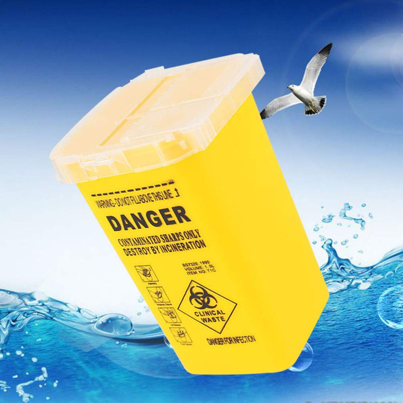 [Australia] - DOITOOL Container Needle Disposal Box Tattoo Medical Disposal Container Sharps Container Waste Box for Tattoo Supplies Yellow 