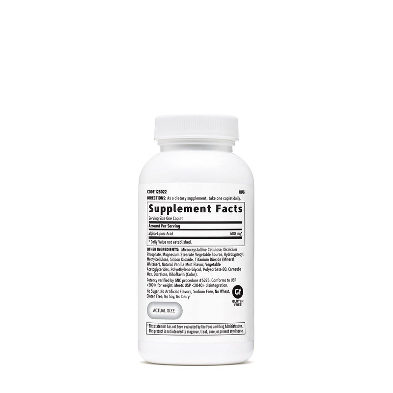 [Australia] - GNC Alpha-Lipoic Acid 600mg, 60 Caplets, Supports Antioxidant Regeneration and Cell Energy Metabolism 