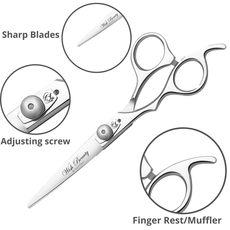 [Australia] - Left Handed Hairdressing Scissors Hair Scissor, Glamified Professional Sharp Left Hand Barber Scissors 6” Lefty Hair Cutting Scissors, Hairdresser Scissors Salon Haircut Scissors Shears for Women Men 