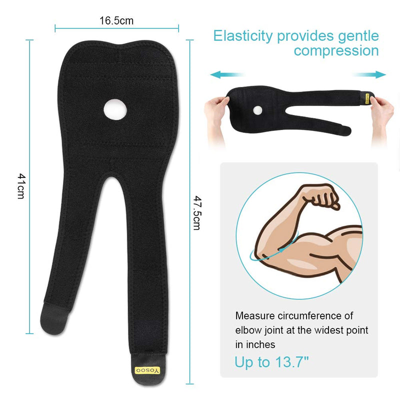 [Australia] - Elbow Brace, Adjustable Elbow Support with Dual-Spring Stabilizer, Elbow Strap for Golfers Elbow, Tennis Elbow, Arthritis, Tendonitis, Sports Injury Pain Relief and Protection 