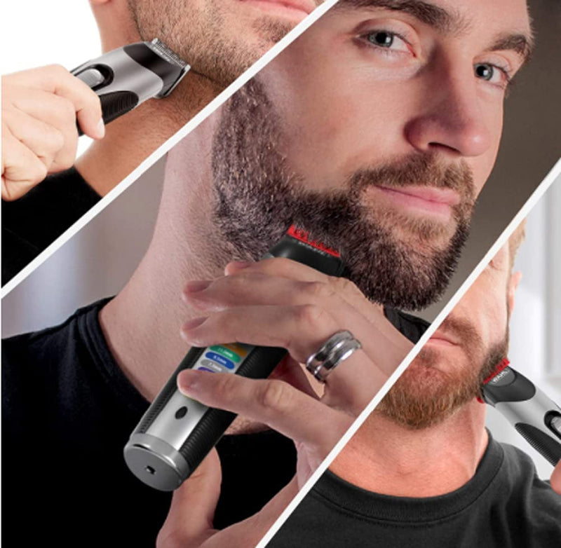 [Australia] - Wahl Colour Trim Stubble and Beard Trimmer, Trimmers for Men, Beard Trimming Kit, Men’s Stubble Trimmers, Male Grooming Set, Beard Care Kit, Colour Coded Guide Combs Wahl Colour Trim 8 in 1 Multigroomer Single 