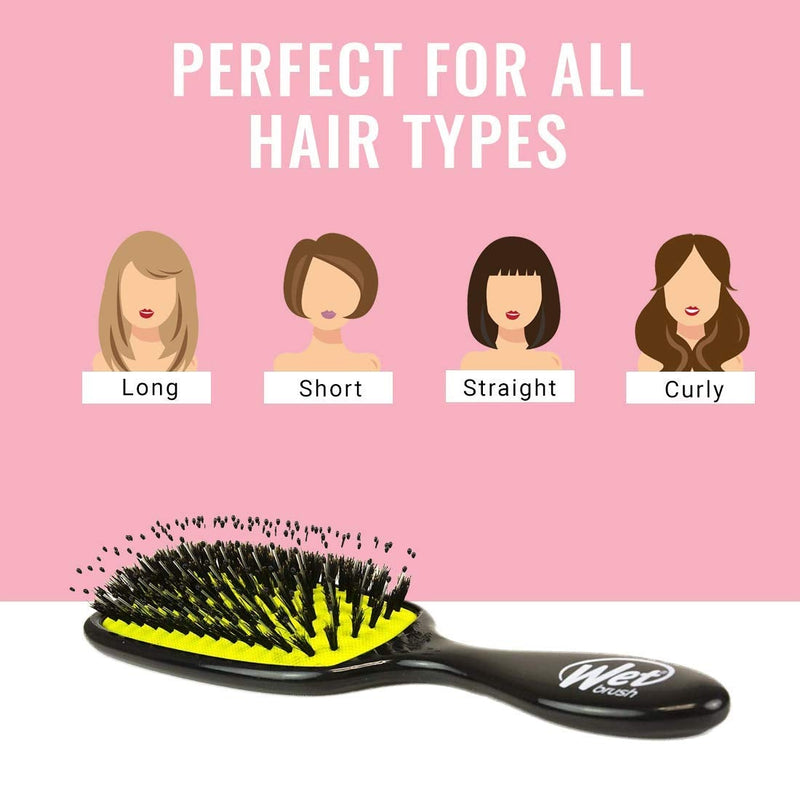 [Australia] - WetBrush, Shine Enhancer Hairbrush Natural Boar Bristles Eco Friendly Black 