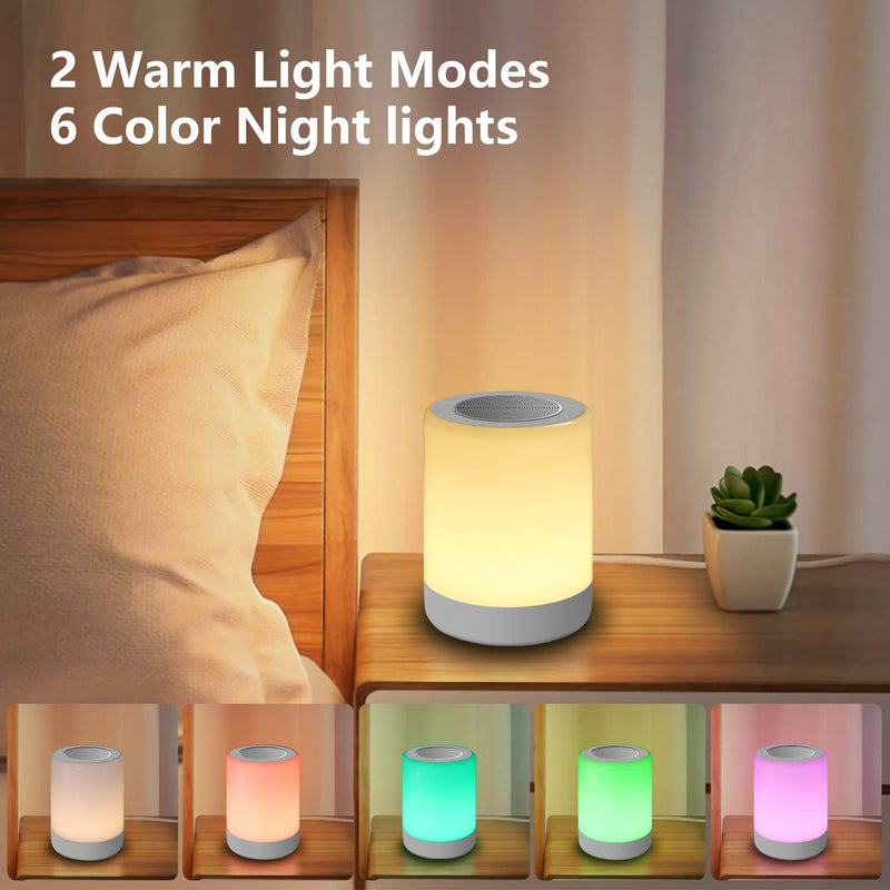 [Australia] - YYDSKIT White Noise Machine with Large Night Light, Sound Machine with 32 Soothing Sounds, Full Touch Control,Plug in, Auto-Off Sleep Timer for Baby Adults Kids Sleeping, Relaxing 