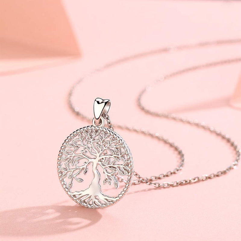 [Australia] - Odinstone Tree of Life Necklace, Sterling Silver Pendant for Women Girls, Best Jewelry Gifts for Mom/Wife/Grandma/Girlfriend(with Fine Gift Box) 