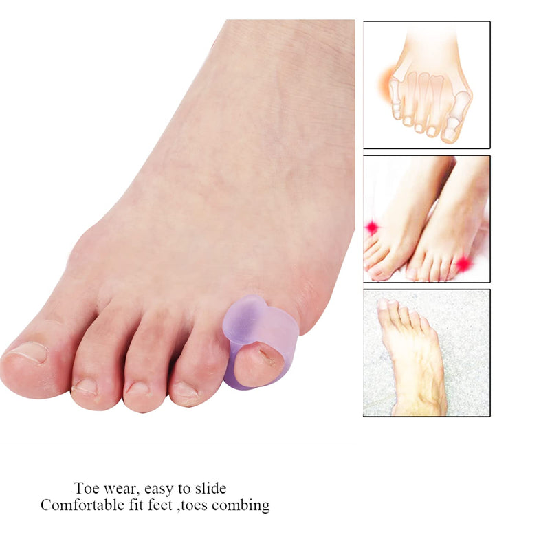 [Australia] - Yimanduo 10 Pcs Pinky Toe Splint, Gel Toe Separators, Little Toe Straightener Hammer Toe for Men Women Walking, Running, Overlapping, Bunion Corrector and Bunion Relief, Small 