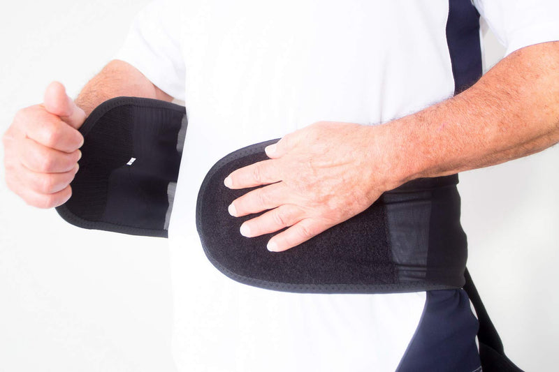 [Australia] - Back Brace by NMT ~ Lumbar Support Black Belt ~ Posture Corrector ~ Pain Relief from Arthritis, Sciatica, Scoliosis, Backache, Slipped Disc, Hernia, Spinal Stenosis ~ Injury Prevention ~ 4 Adjustable Sizes -'XXL' Fits Waist 45-50" (115-127cm) 2X-Large 