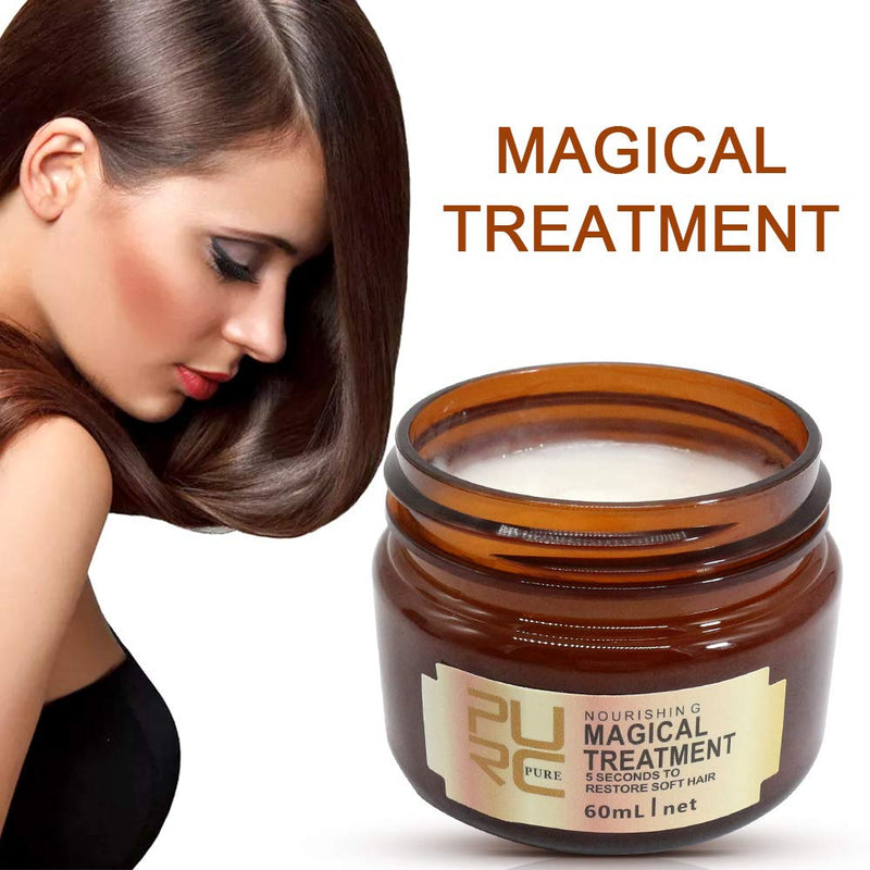 [Australia] - Magical keratin Hair Treatment Mask 5 Seconds Hair Root Repair 60ML Nourishing Soft Hair Tonic Keratin Hair Scalp Treatment, Recover Elasticity & lustrous & Soft Hair 60 ml (Pack of 1) 