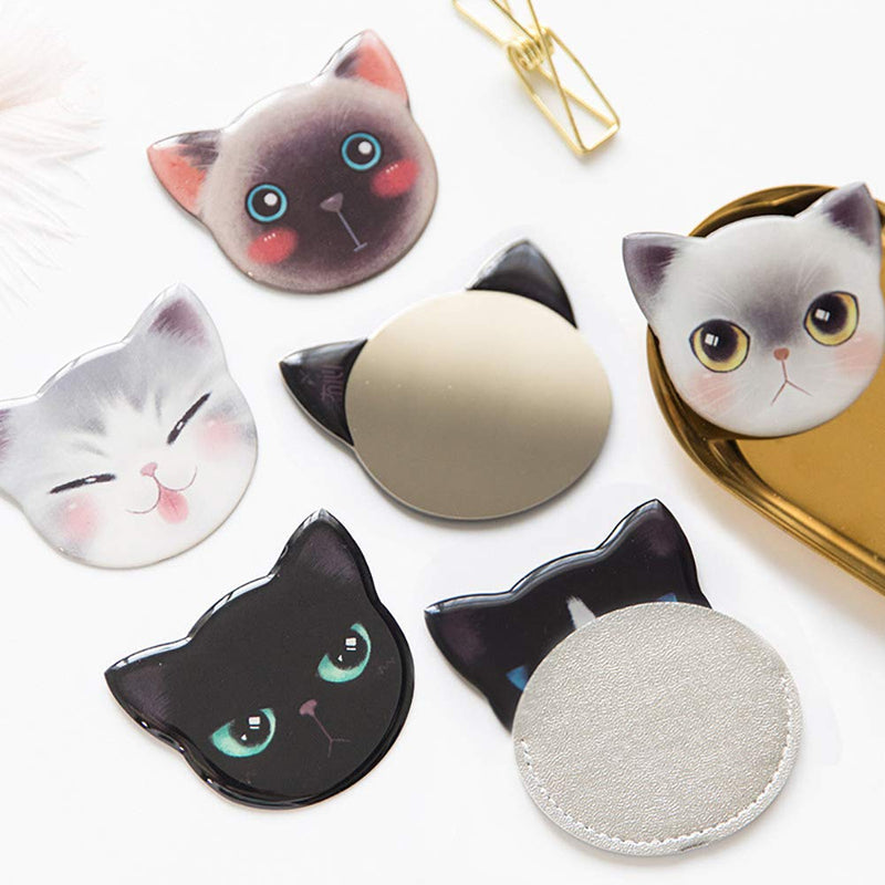 [Australia] - Catlady Cute cat Mirrors,Unbreakable Mirror,Stainless Steel Travel Mirror,Portable Makeup Mirror Fifi 