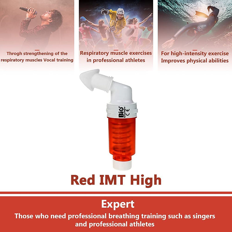 [Australia] - Big breathe IMT - high(red) Inspiratory Muscle Trainer 