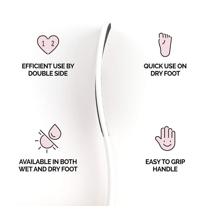 [Australia] - F3 Systems S-Line Emery Foot file, Colossal Double-Sided Pedicure Tool, Effective for Cracked Heel, Ergonomic Design for Easy Grip 1 Count (Pack of 1) 