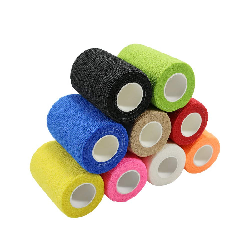 [Australia] - GooGou Self Adherent Wrap Bandages Self Adhering Cohesive Tape Elastic Athletic Sports Tape for Sports Sprain Swelling and Soreness on Wrist and Ankle 6PCS 3 in X 14.7 ft (Black) Black 