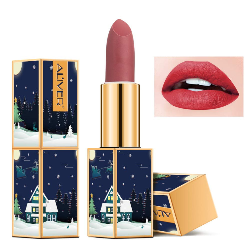 [Australia] - 3pcs Matte Lipstick Set, Durable Lip Gloss Set Natural Nude and Dark Red Lipsticks,long lasting Lipstick Gift Sets 