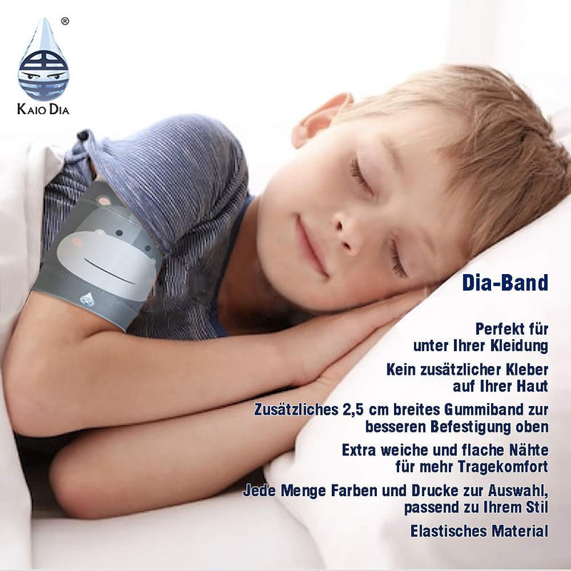 [Australia] - Dia-Band, Armband for CGM Freestyle Libre, Medtronic, Dexcom or Omnipod - Comfortable and Reusable Diabetic Armband for Glucose Sensor. (Junior.M (19-21 cm)) 