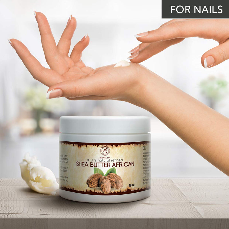[Australia] - Shea Butter 500g - Refined - 100% Pure & Natural - African Shea Butter - Ghana- Best for Hair - Skin - Lip - Face - Body care - Karite Shea Butter 