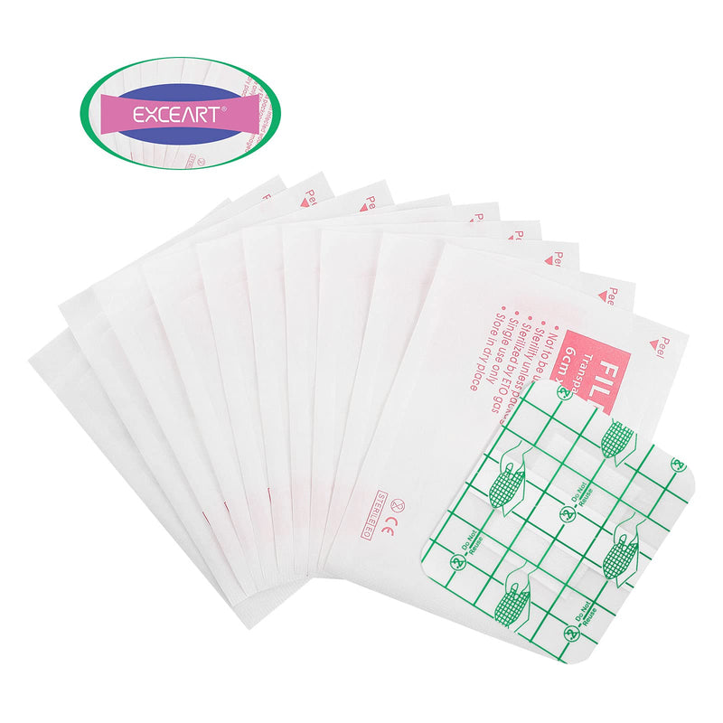 [Australia] - EXCEART 10pcs Island Dressing Pads Breathable Waterproof Adhesive Non-Woven Wound Dressing Helps Prevent Infection for First Aid and Wound Care Transparent 